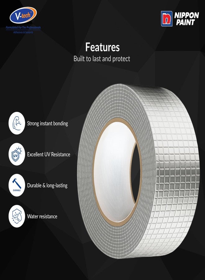 Nippon Paint VT-42210010M Self-Adhesive UltraBand Butyl Flashing Tape (100mmx10M, 1.2mm thick)-Premium Super strong Waterproof Sealing Tape for Roof Leaks & Repairs with UV Resistance - Image 2